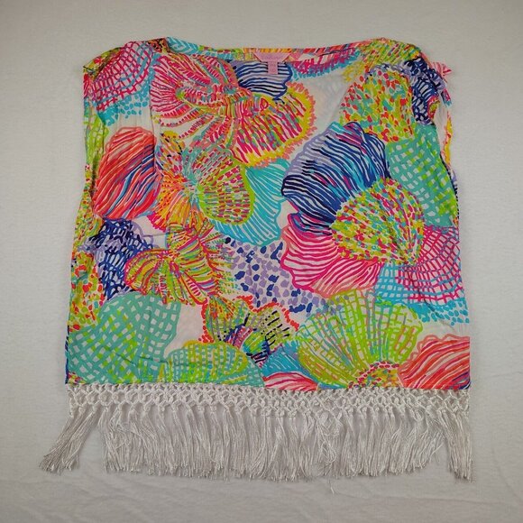 Lilly Pulitzer Jasmine Caftan Womens Xs/Small Roar of the Sea Cover Up - Picture 2 of 9